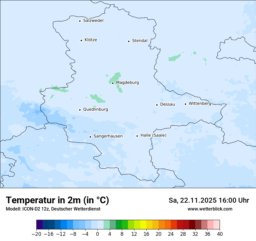 Modellkarten Temperatur