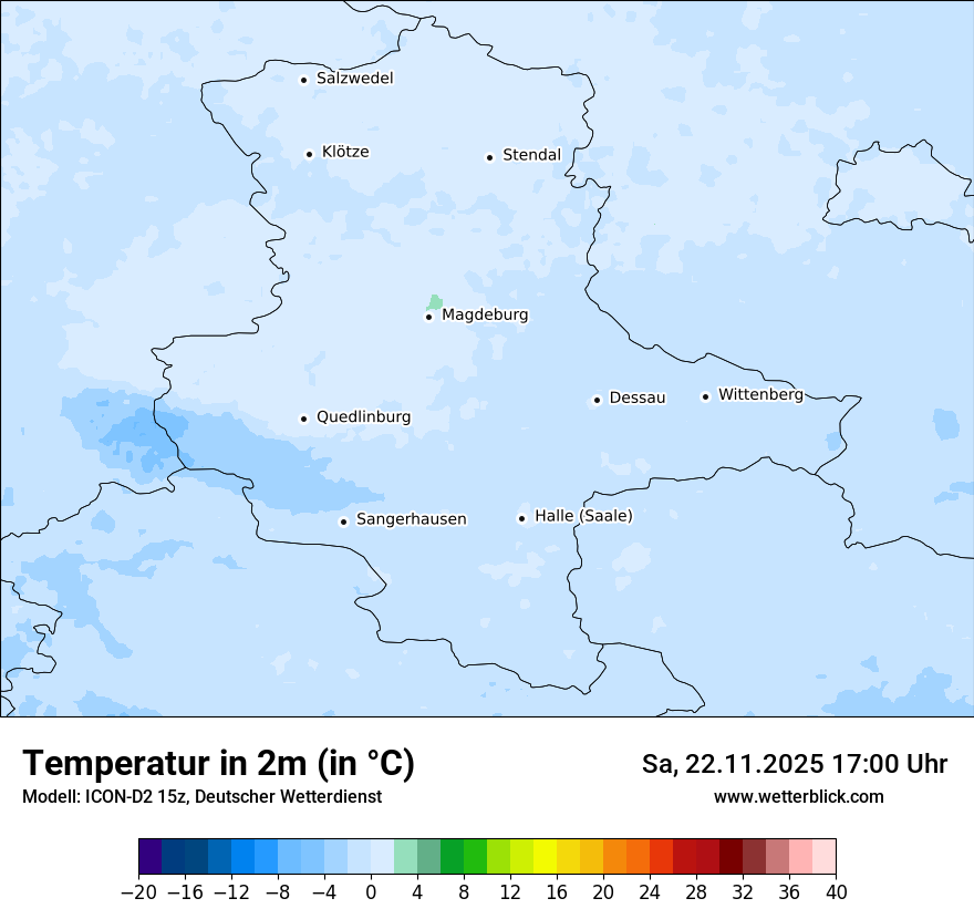 Modellkarten Temperatur
