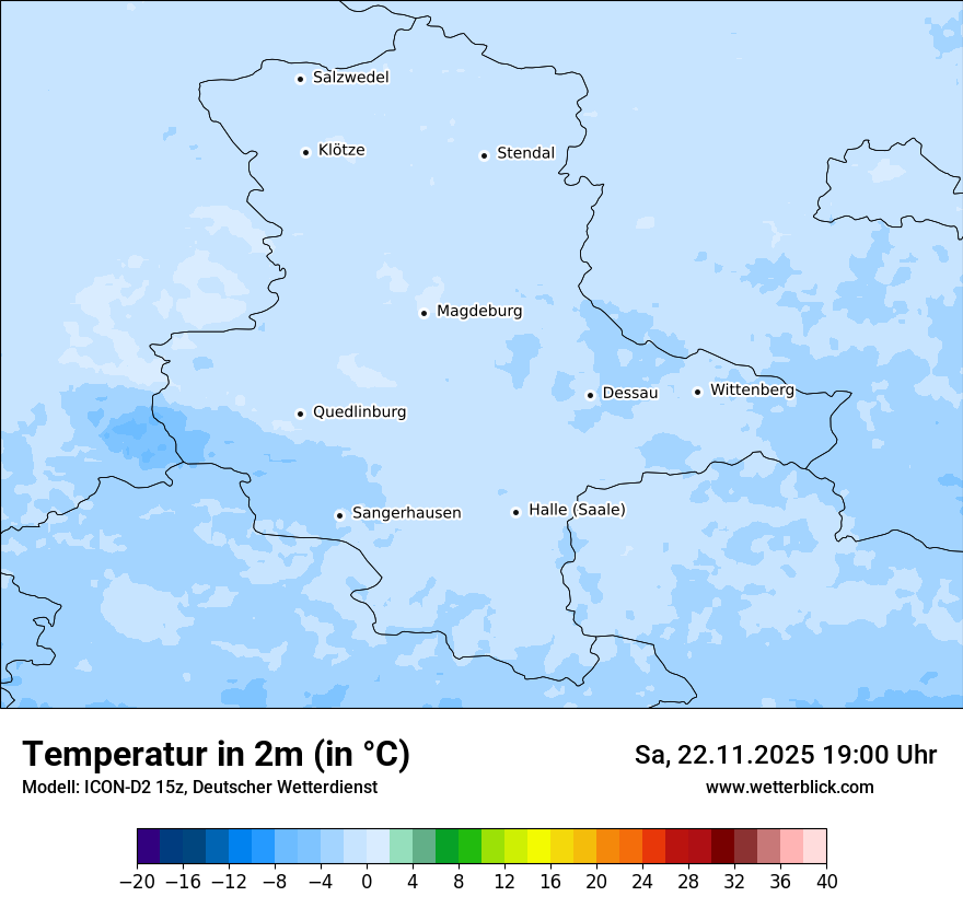 Modellkarten Temperatur