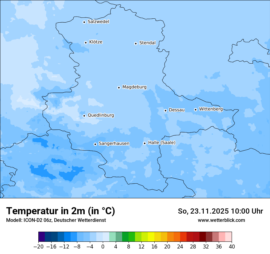 Modellkarten Temperatur