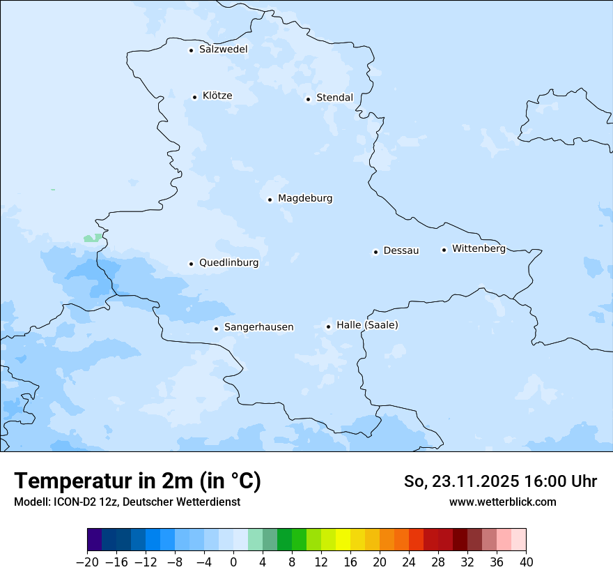 Modellkarten Temperatur