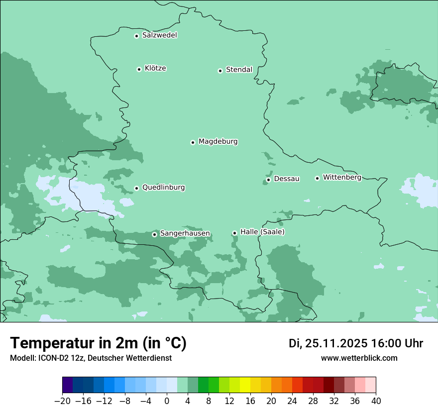 Modellkarten Temperatur