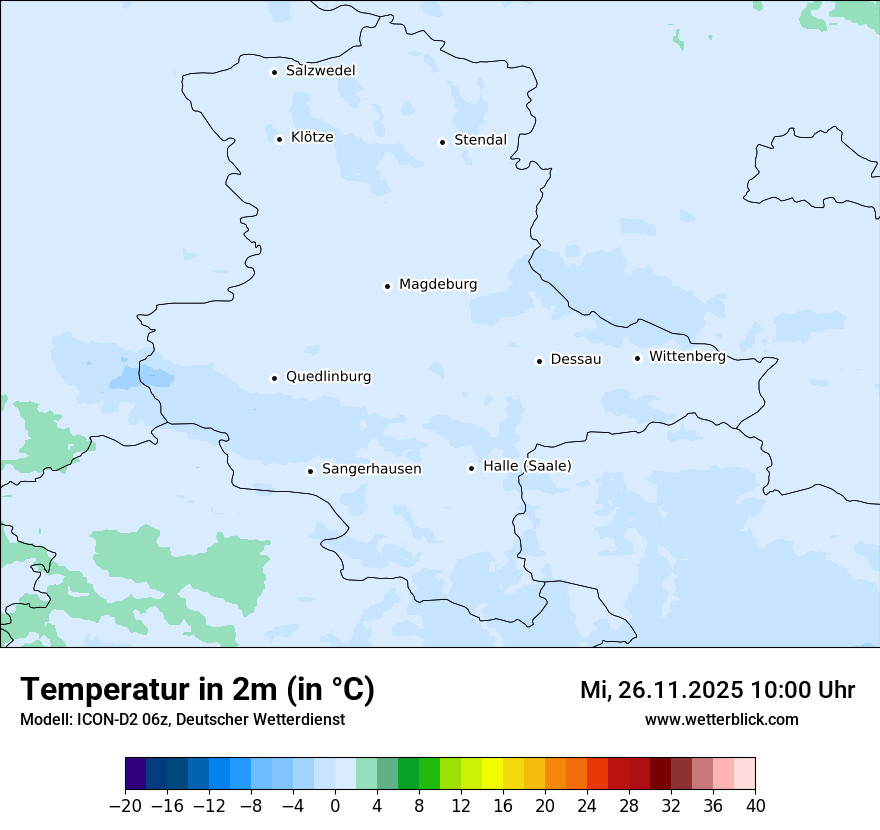 Modellkarten Temperatur