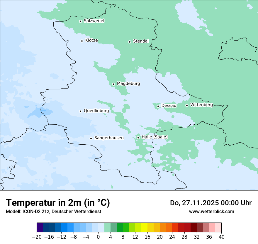 Modellkarten Temperatur