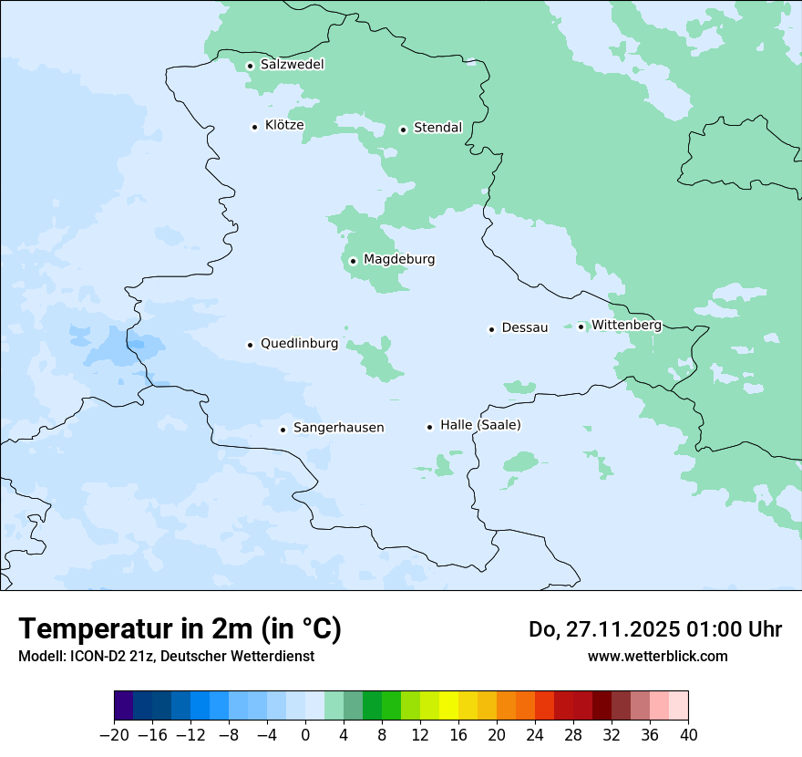 Modellkarten Temperatur