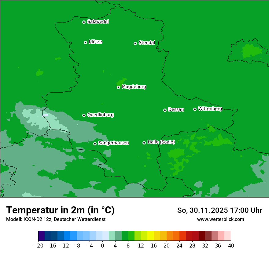 Modellkarten Temperatur