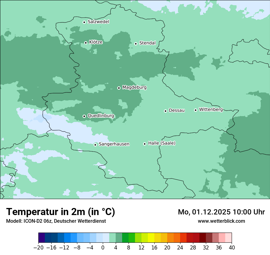Modellkarten Temperatur