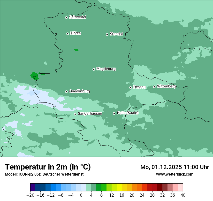 Modellkarten Temperatur