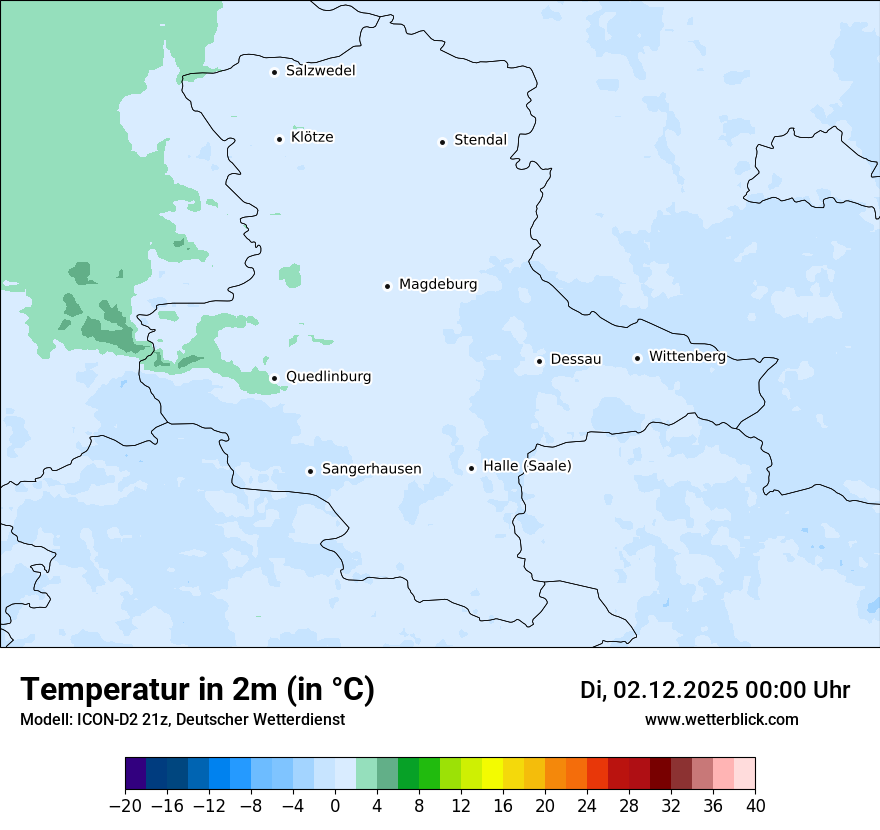 Modellkarten Temperatur