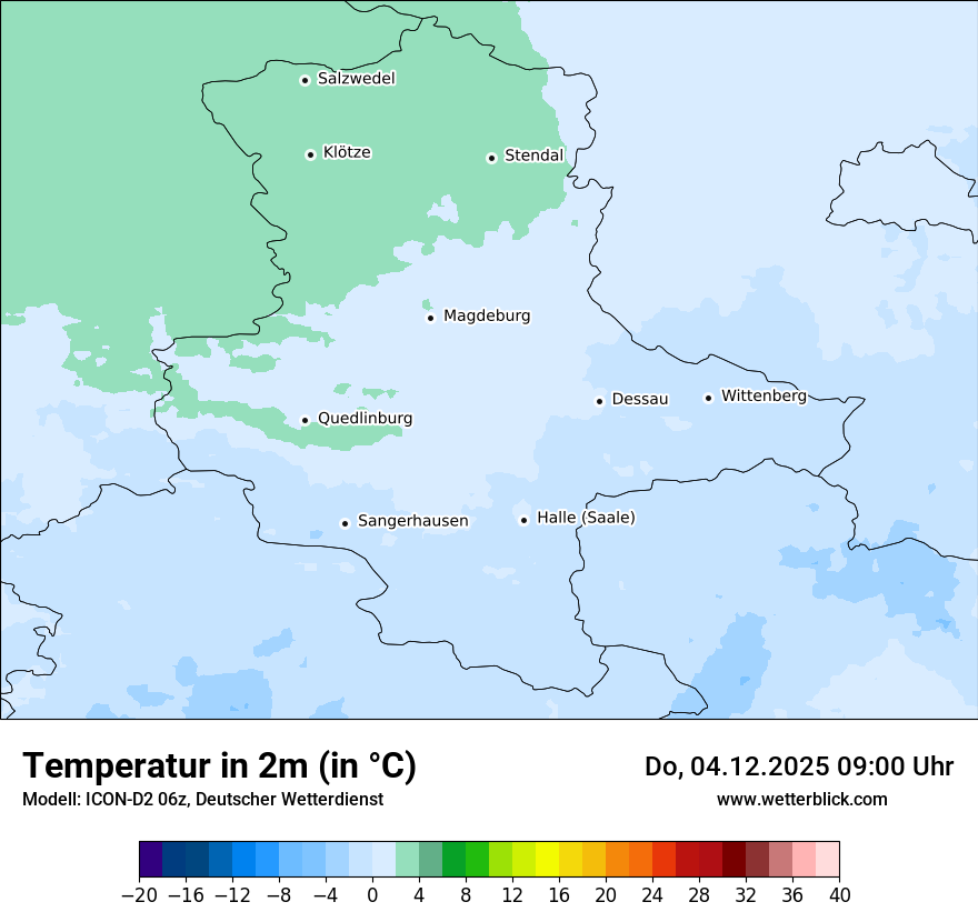 Modellkarten Temperatur