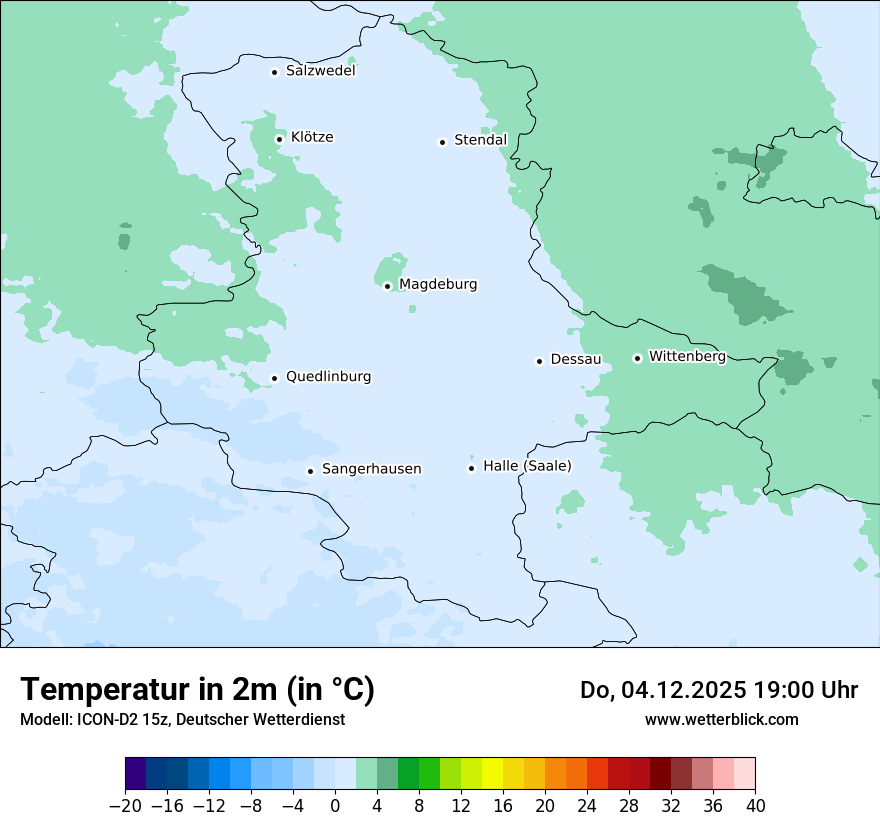 Modellkarten Temperatur