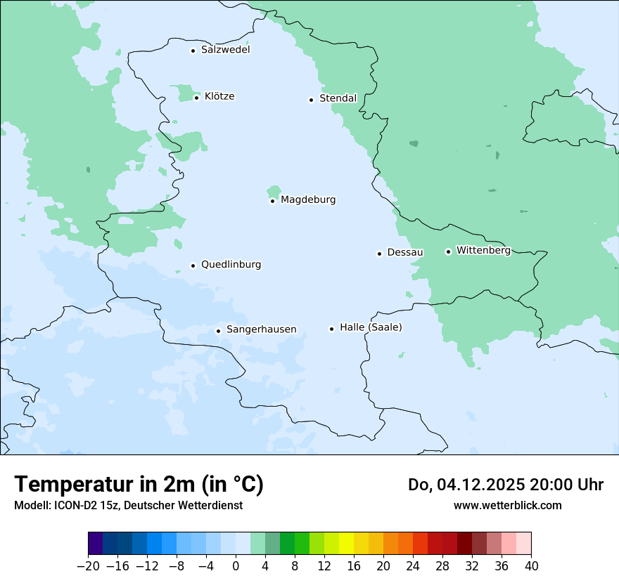 Modellkarten Temperatur