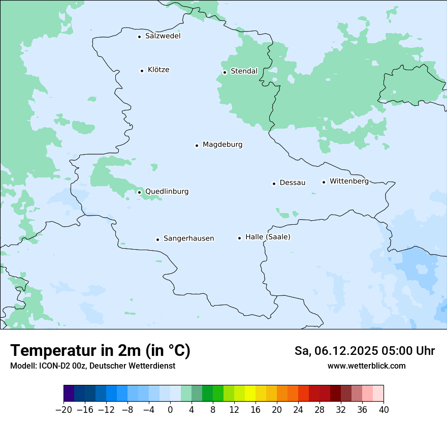 Modellkarten Temperatur