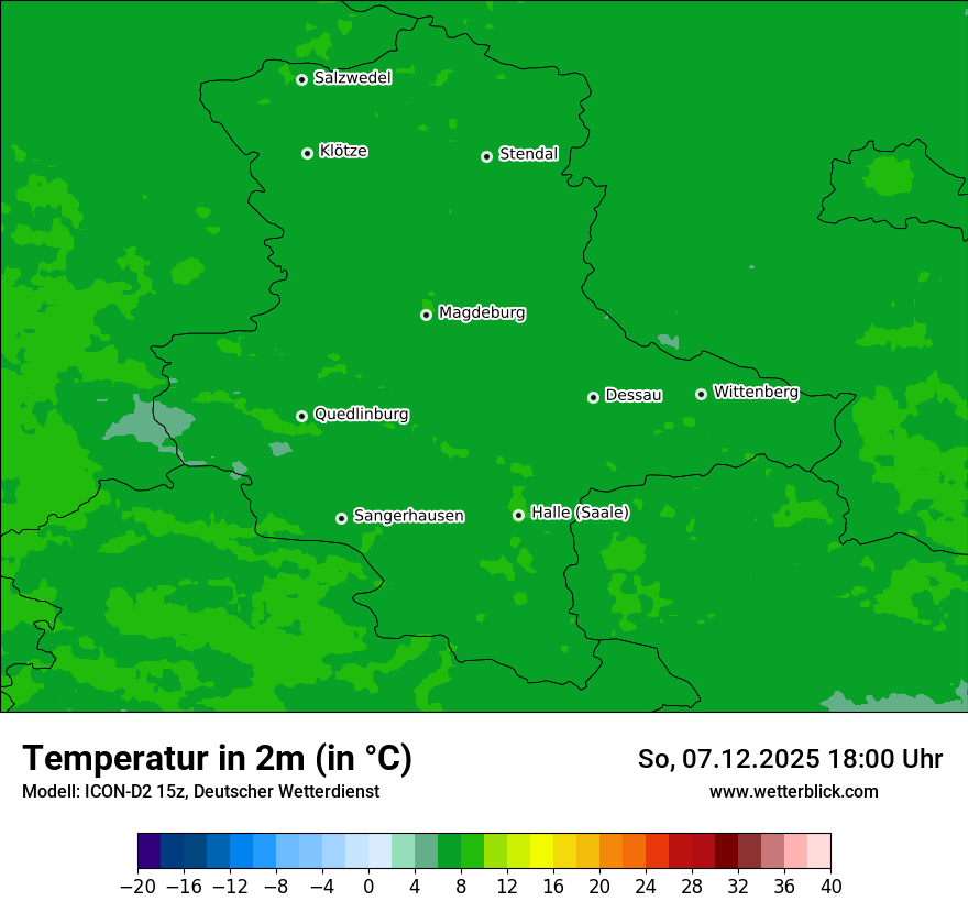 Modellkarten Temperatur