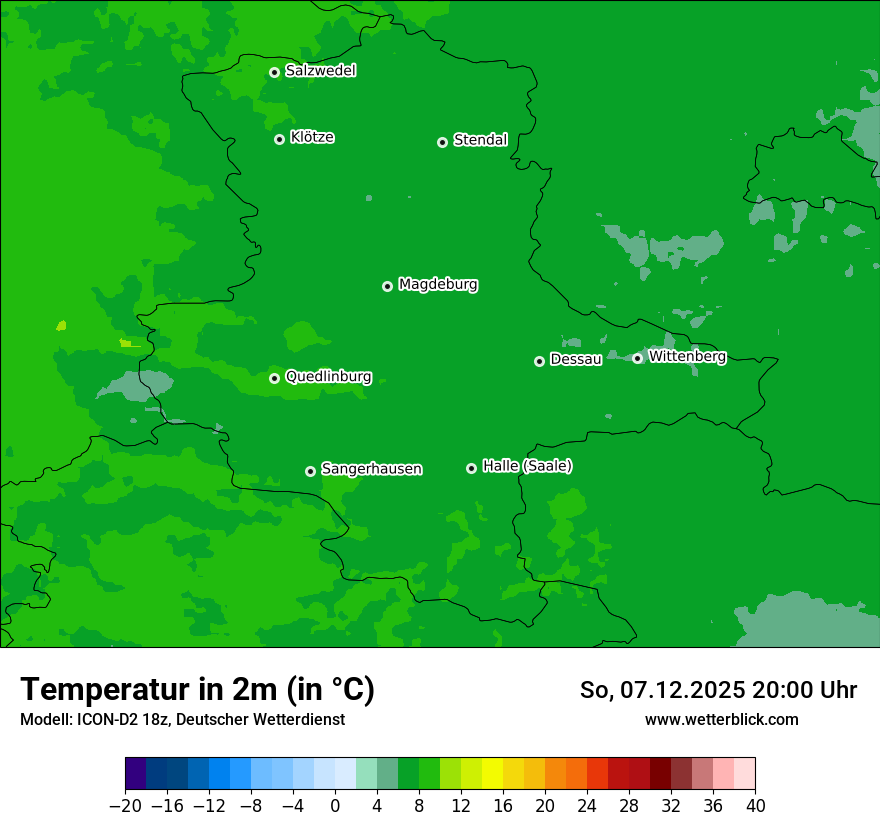 Modellkarten Temperatur
