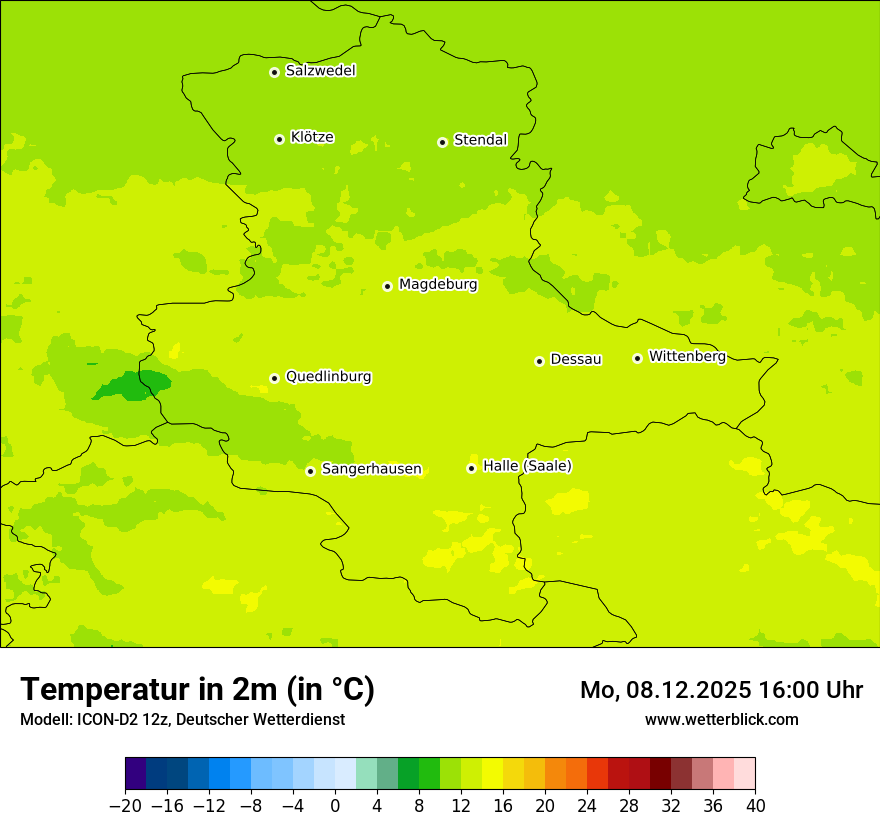 Modellkarten Temperatur