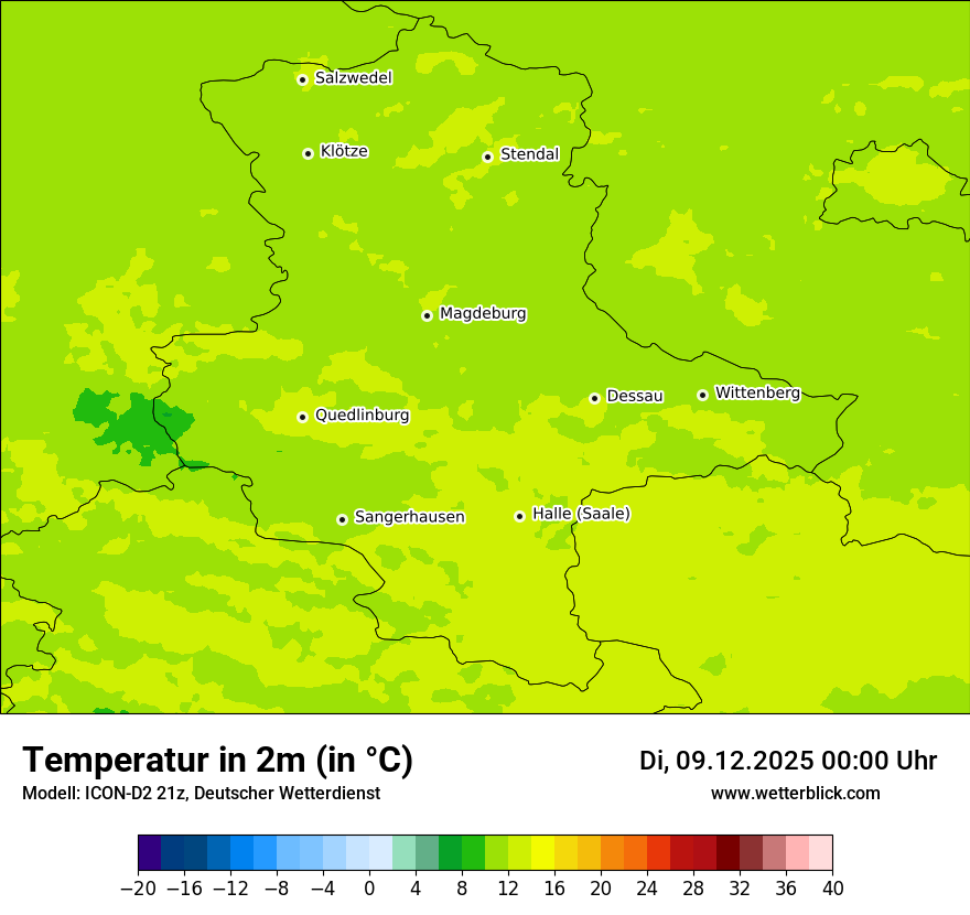 Modellkarten Temperatur