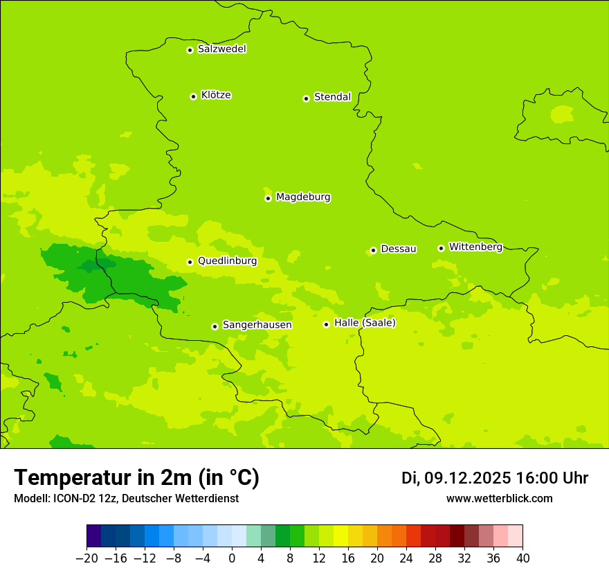 Modellkarten Temperatur