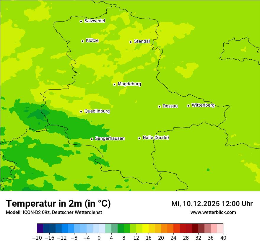 Modellkarten Temperatur