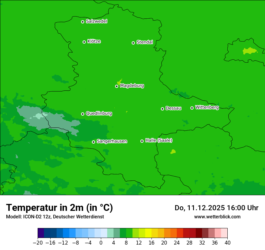 Modellkarten Temperatur