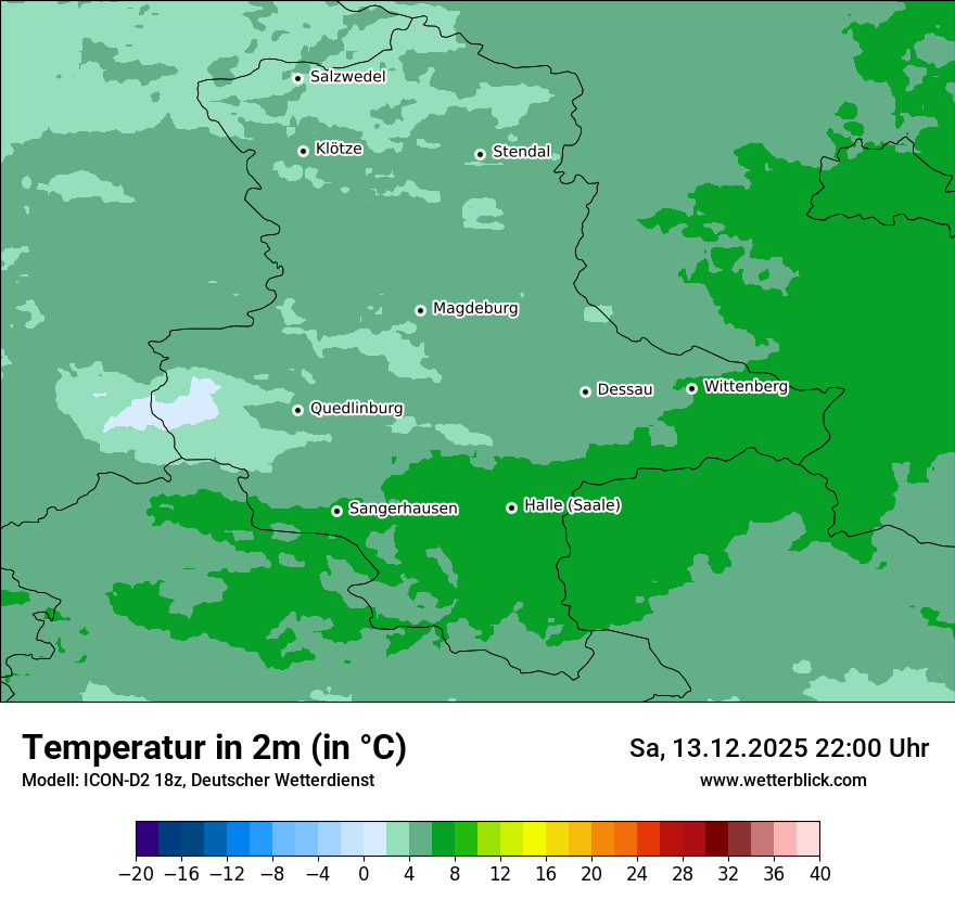 Modellkarten Temperatur