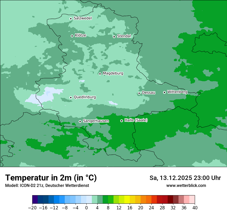 Modellkarten Temperatur
