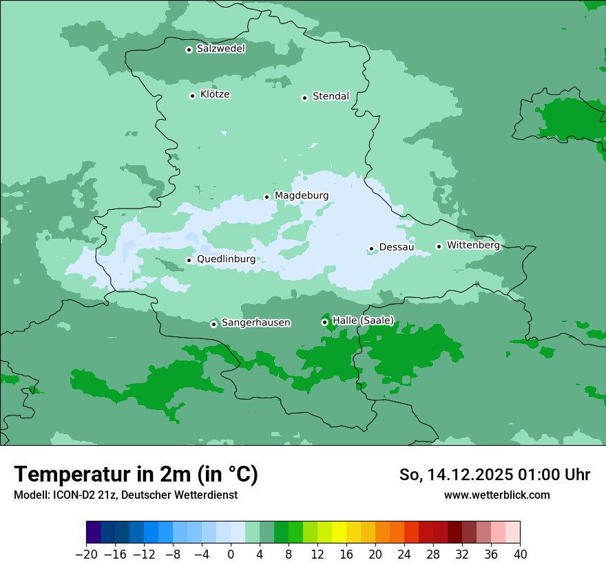 Modellkarten Temperatur
