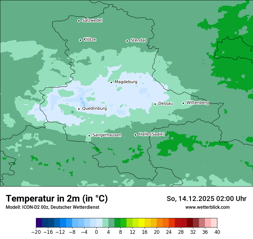 Modellkarten Temperatur