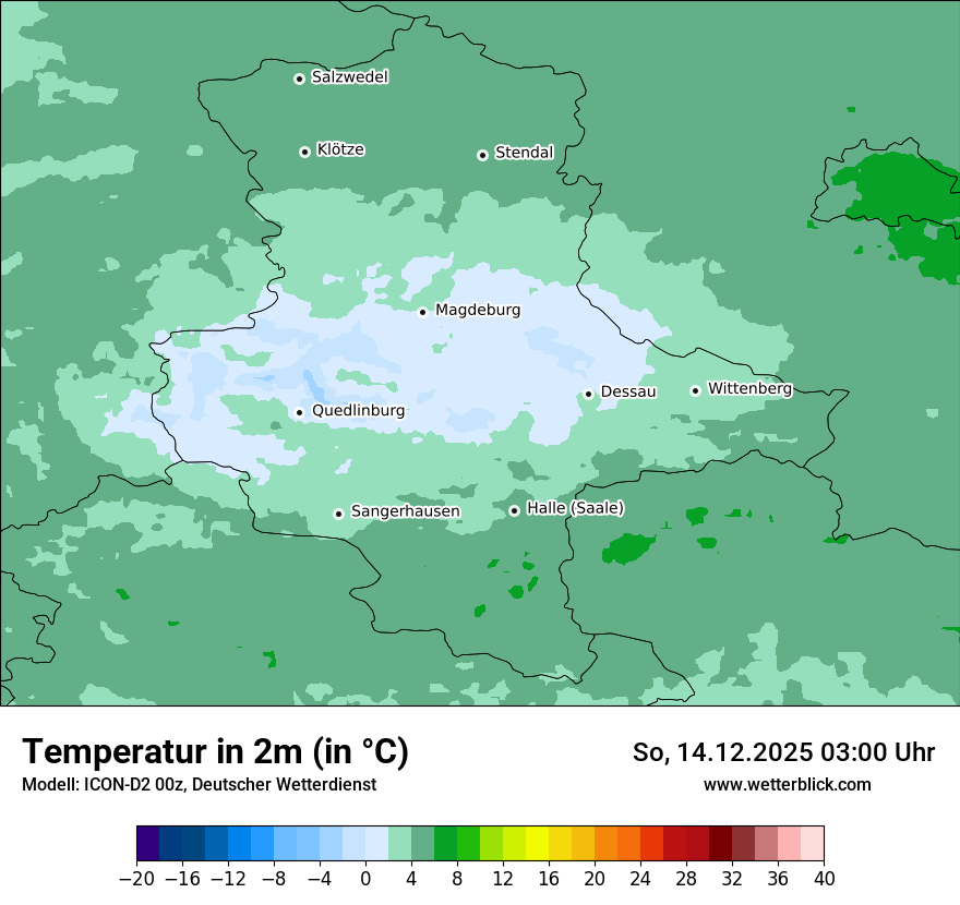 Modellkarten Temperatur