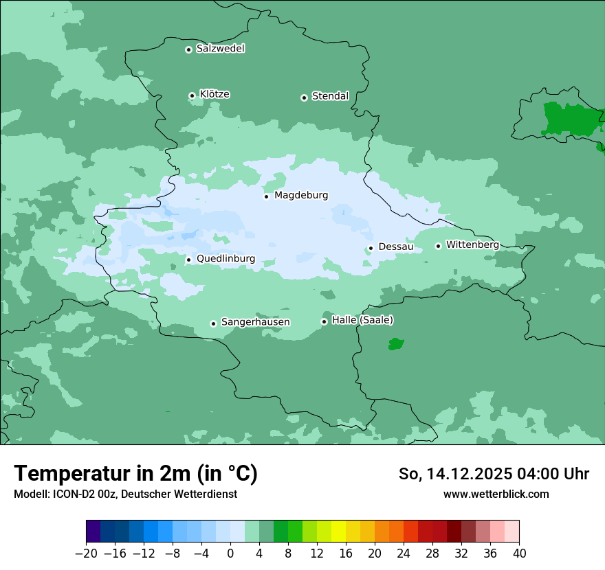 Modellkarten Temperatur
