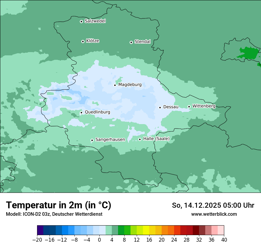 Modellkarten Temperatur