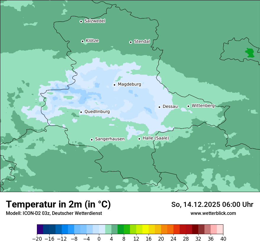 Modellkarten Temperatur