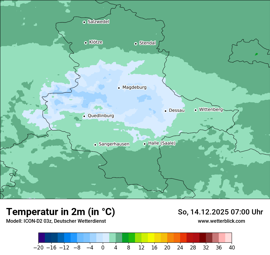 Modellkarten Temperatur