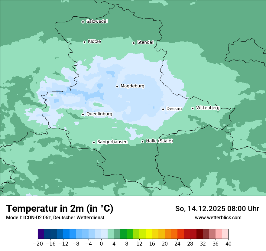 Modellkarten Temperatur