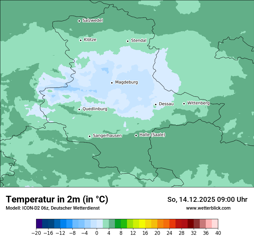 Modellkarten Temperatur