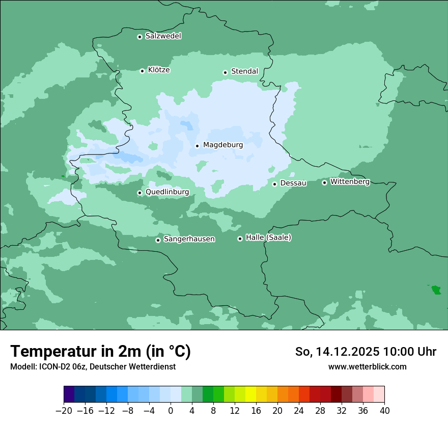 Modellkarten Temperatur