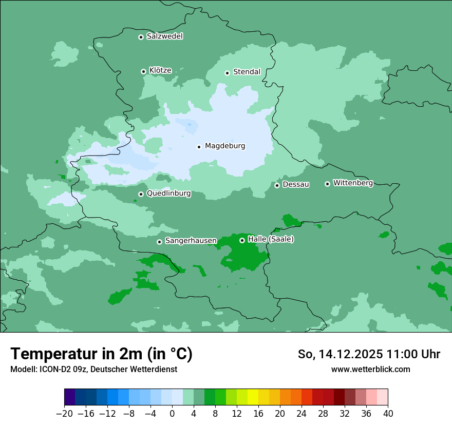 Modellkarten Temperatur