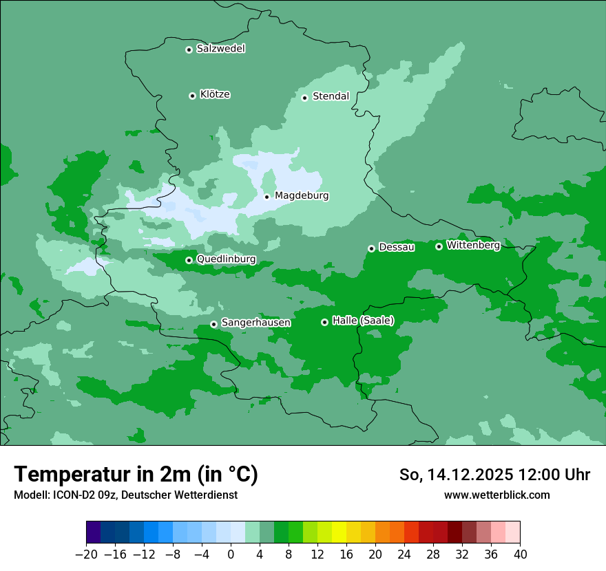 Modellkarten Temperatur