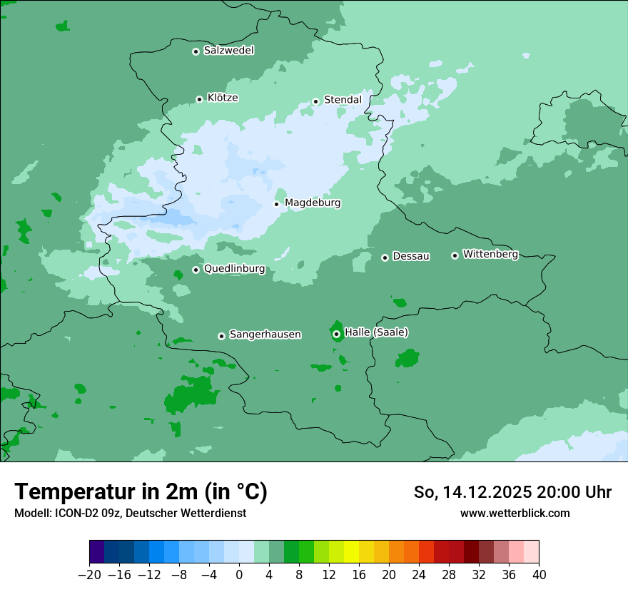 Modellkarten Temperatur