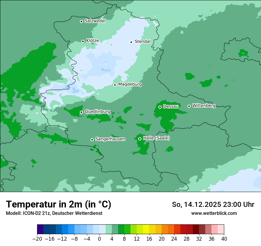 Modellkarten Temperatur