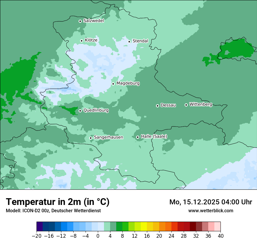 Modellkarten Temperatur
