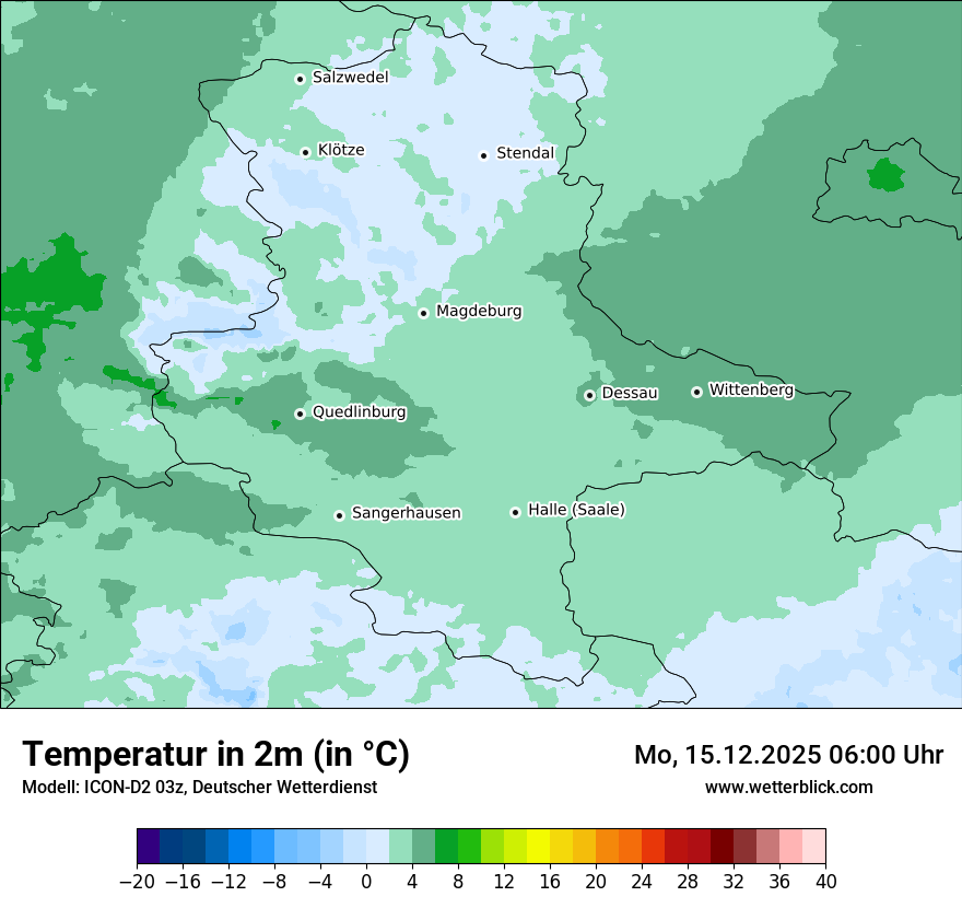 Modellkarten Temperatur
