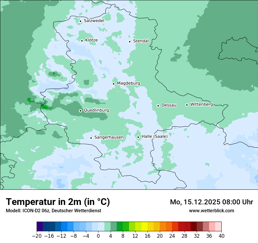 Modellkarten Temperatur
