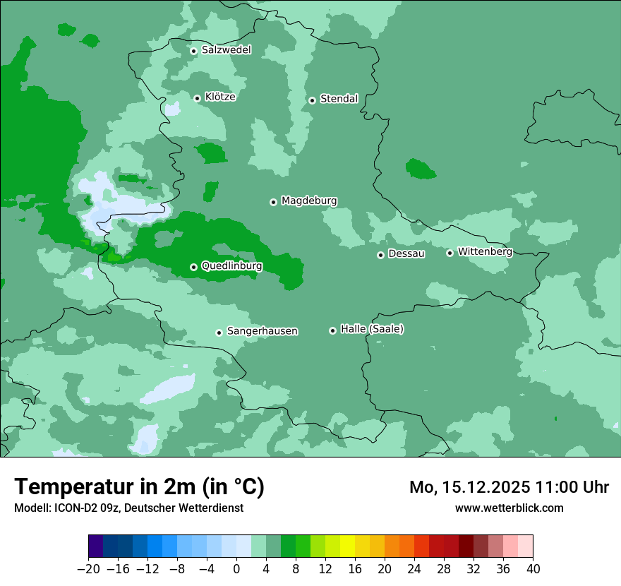 Modellkarten Temperatur