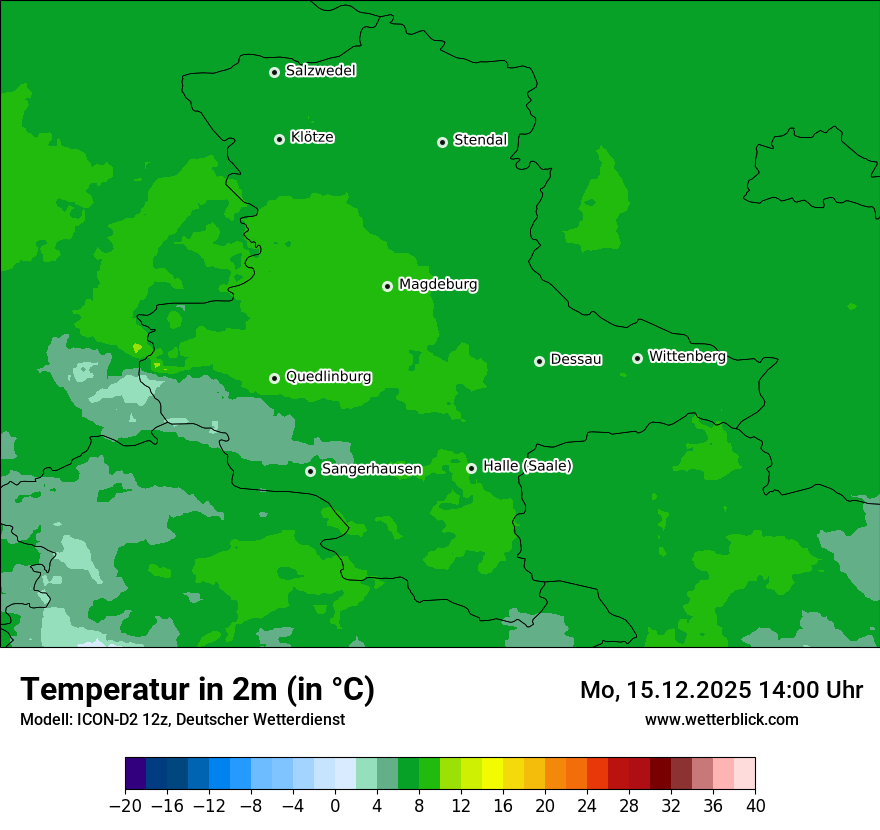 Modellkarten Temperatur
