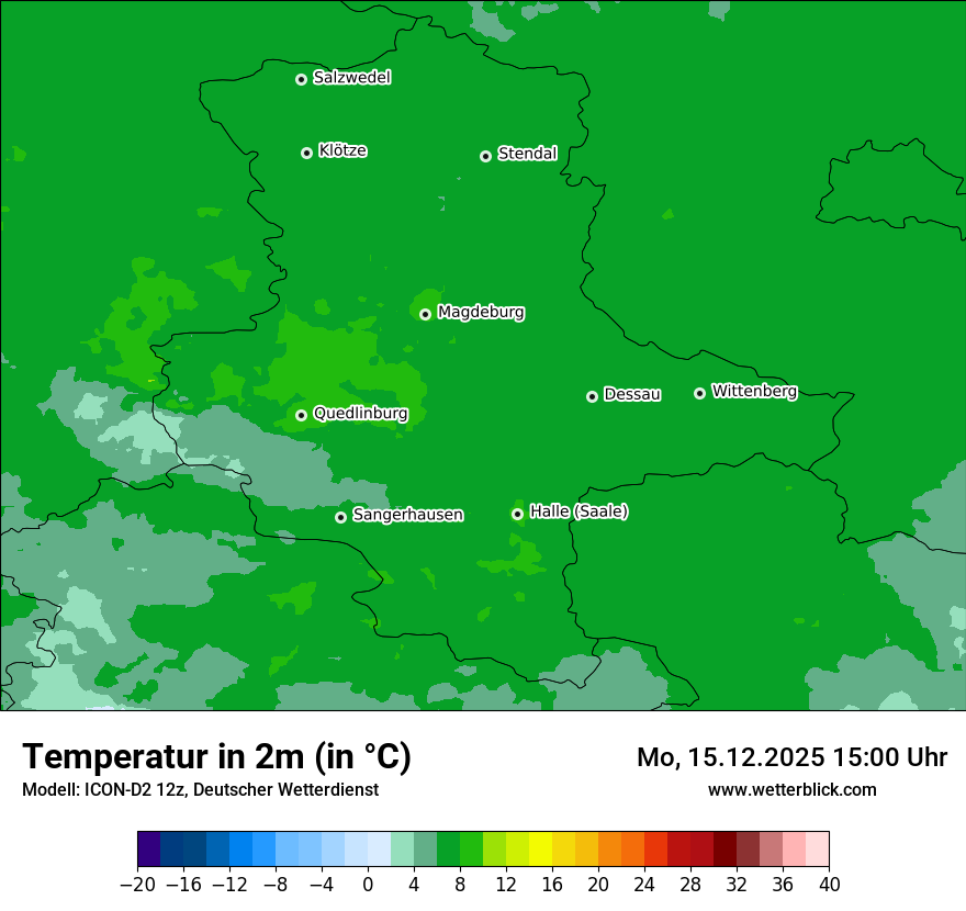Modellkarten Temperatur