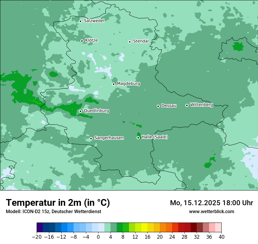 Modellkarten Temperatur