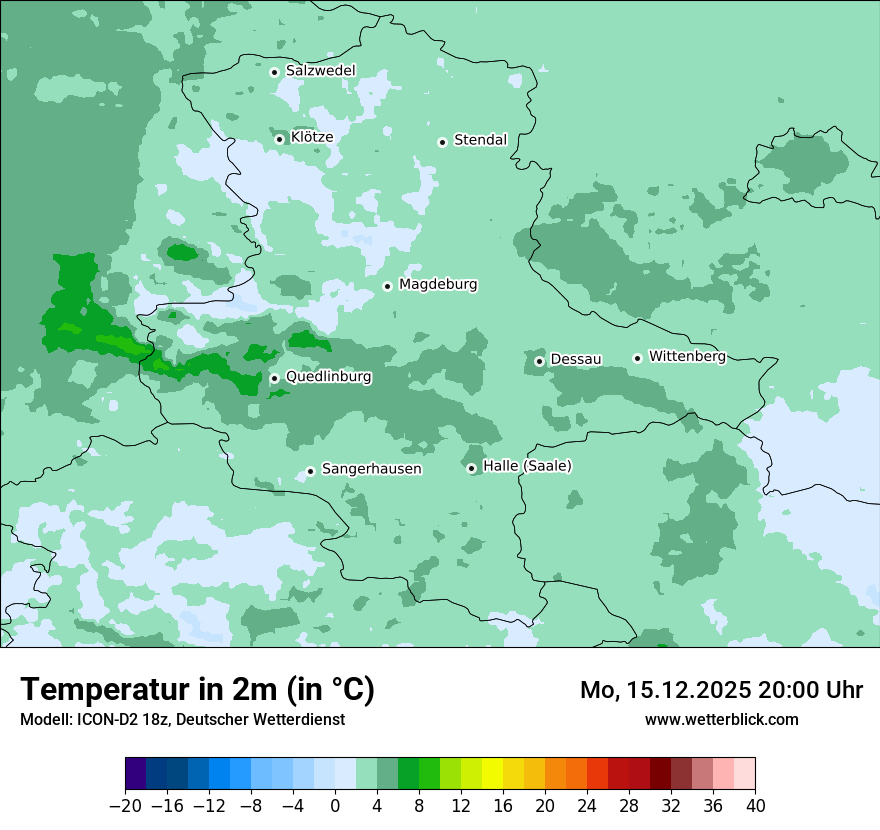 Modellkarten Temperatur