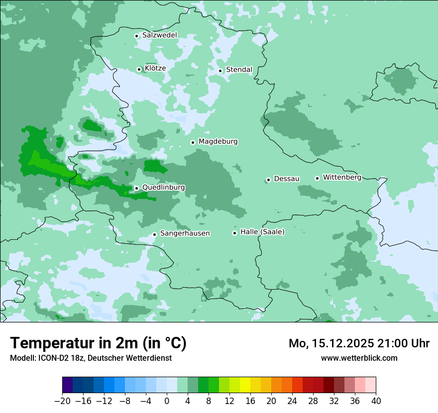 Modellkarten Temperatur