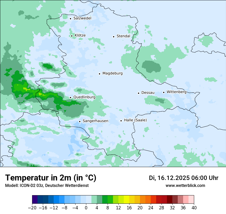 Modellkarten Temperatur